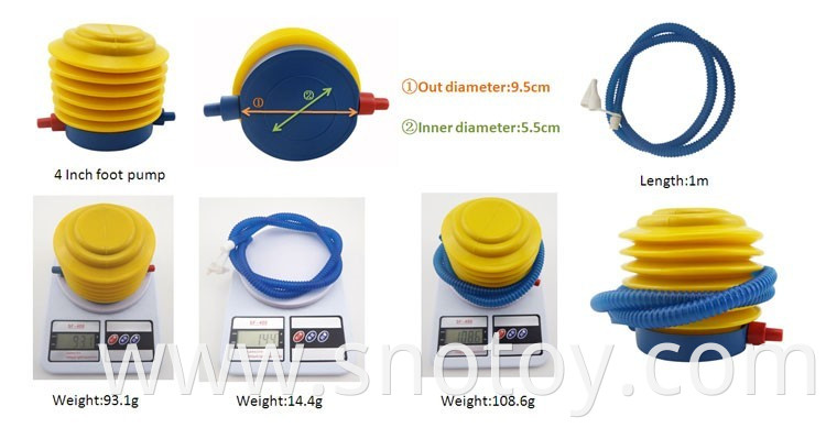 Foot pressure air pump plastic foot pumps for balloon